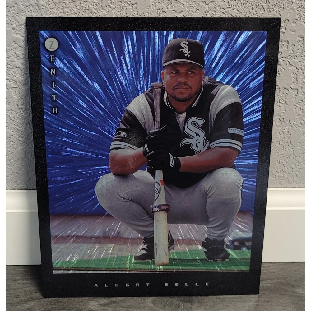 1997 Zenith - 8x10 MLB Cards Regular & Dufex #8 - Albert Belle - White Sox